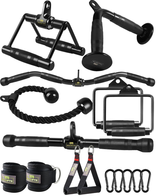 Accesorios para Máquina de Cables mucnfts para Gimnasio en Casa, Accesorios para LAT Pulldown Durable y Confiable, Accesorio de Tracción de Tríceps para Equipos de Gimnasio